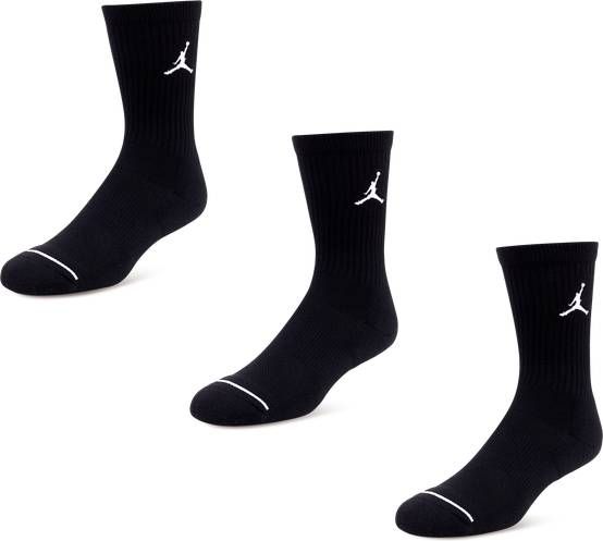 Jordan Jumpman Crew Basketbalsokken (3 paar) Zwart