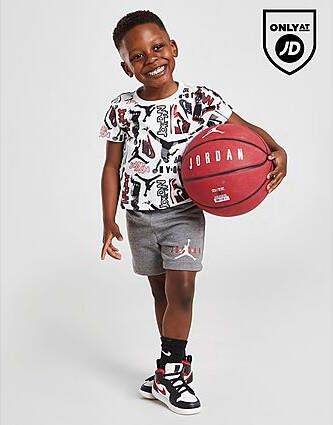 Jordan All Over Print T Shirt & Shorts Set Infant White Kind