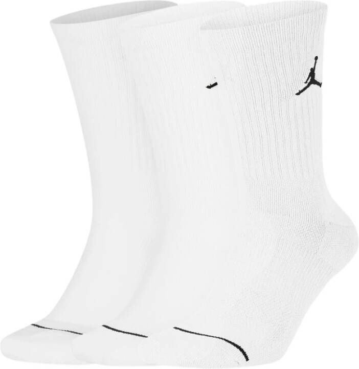 Basketbalové ponožky Jordan Jumpman Crew (3 páry) Bílá
