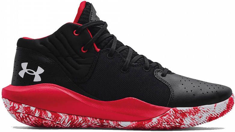 Under Armour Unisex basketbalschoenen Jet '21 Zwart/Rood/Wit 42.5