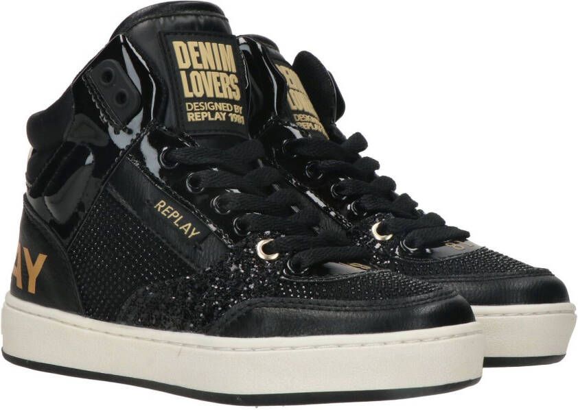 Replay Cobra Basket Veterboot Meisjes Zwart