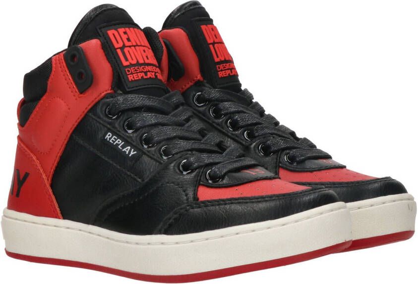 Replay Cobra Basket Veterboot Jongens Zwart/Rood