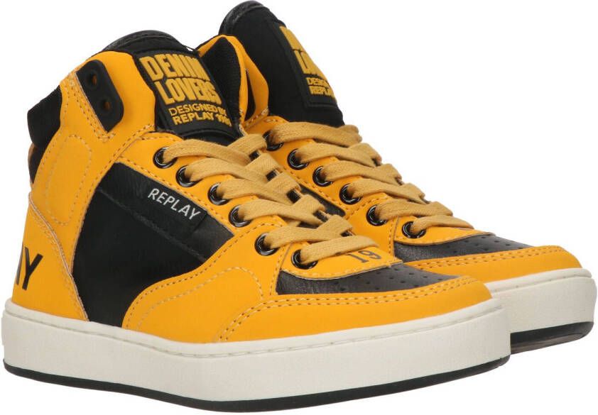 Replay Cobra Basket Veterboot Jongens Zwart/Geel