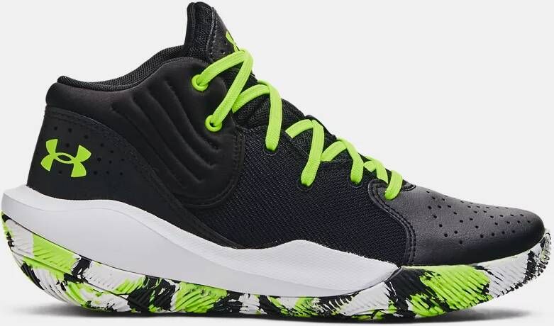Under Armour Basketbalschoenen Grade School Jet '21 Zwart/Wit/Lime Surge 37.5