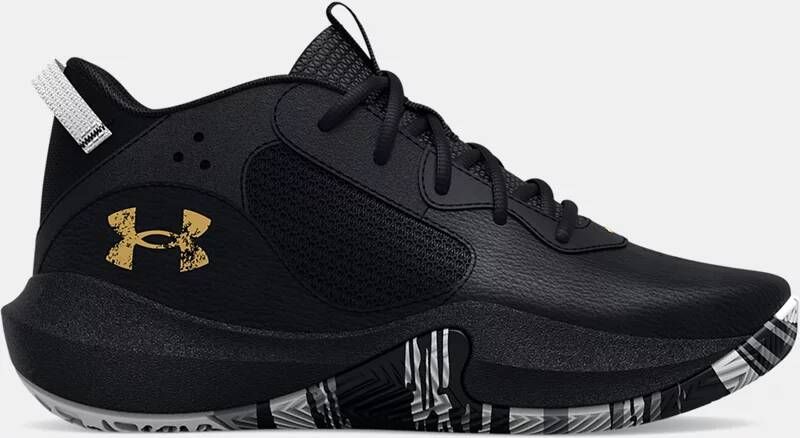 Under Armour Basketbalschoenen Pre School Lockdown 6 Zwart/Zwart/Metalen Goud 11.5K