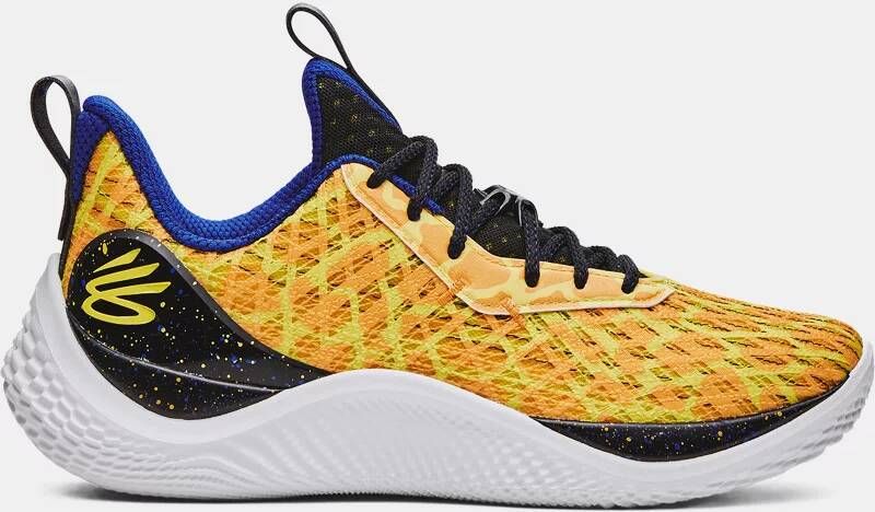 Under Armour Uniseks basketbalschoenen Curry Flow 10 Bang Staaltown Goud/Zwart/Starfruit 40.5